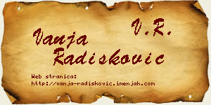Vanja Radišković vizit kartica
